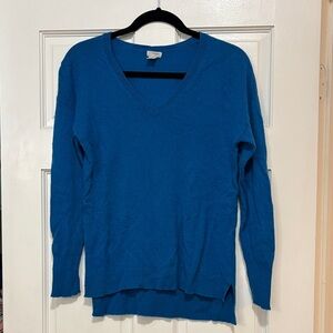 Halogen 100% Cashmere V-Neck Sweater – Vibrant Blue, Women’s Medium